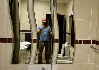 Completed shower installation at Farm21 Ecoresort