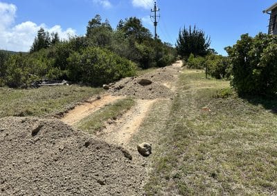 Piles of G7 before distribution and compacting