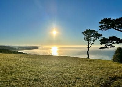 Sunrise view from Farm21 Ecoresort in Wilderness
