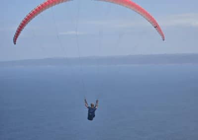 Paraglider over the indian ocean