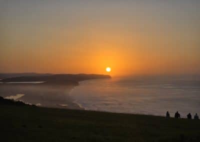 Sunrise over map of Africa at Farm21