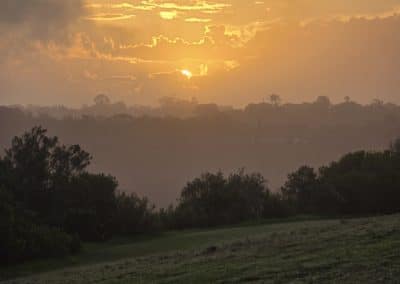 Sunset colours over Farm21 Ecoresort